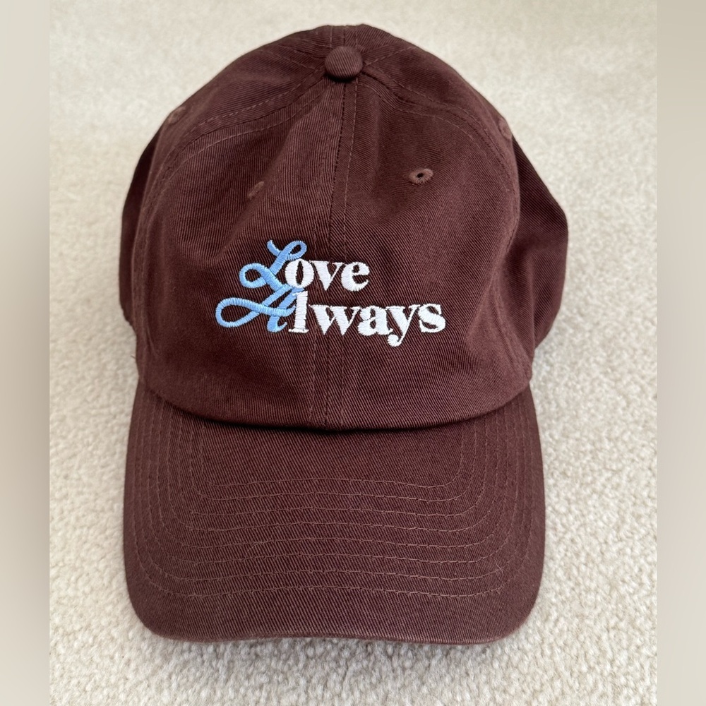 ***15 BRAND NEW HATS @ $36/HAT*** Love Always Embroidered Brown Cap